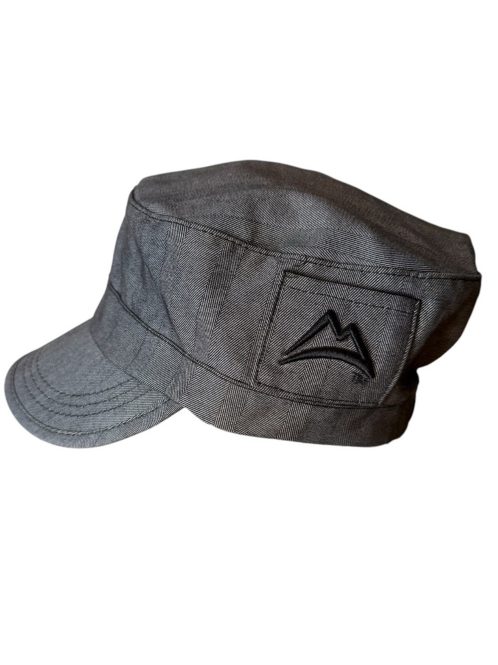 QUAGMIRE Men’s Grey Golf Hat Military Cadet Castro Cap Pocket Summer
